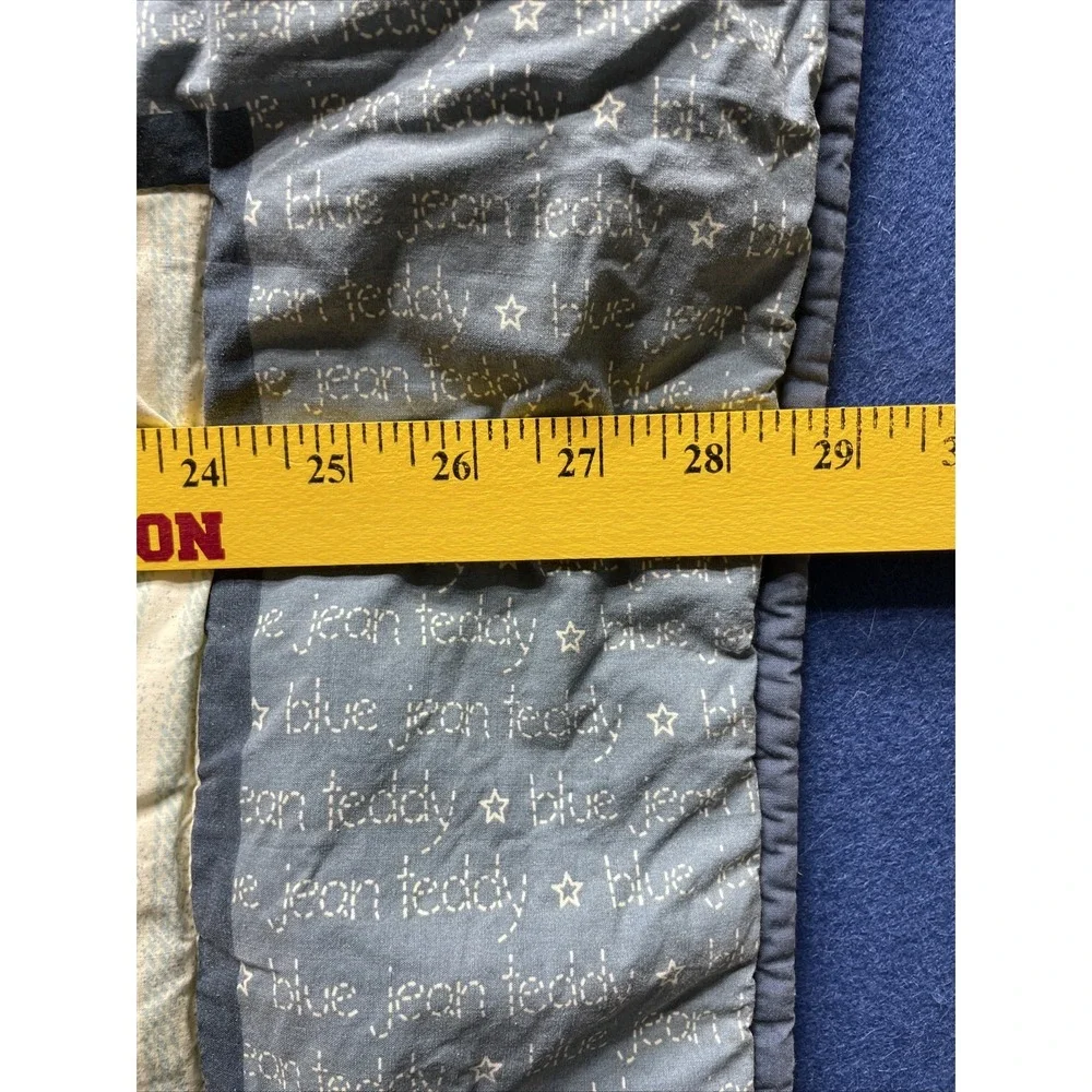 Blue Jean‎ Teddy Bear Crib Quilt Toys Holding Sail Boat Baby Blanket 38